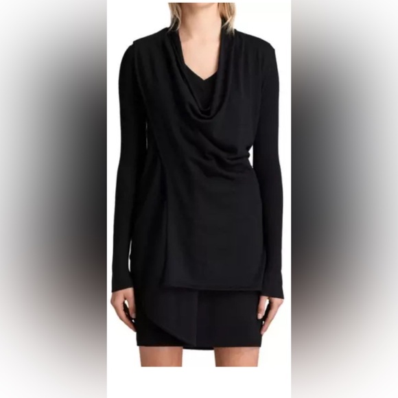NWT All Saints Drina wrap sexy wool Dress - Picture 3 of 15